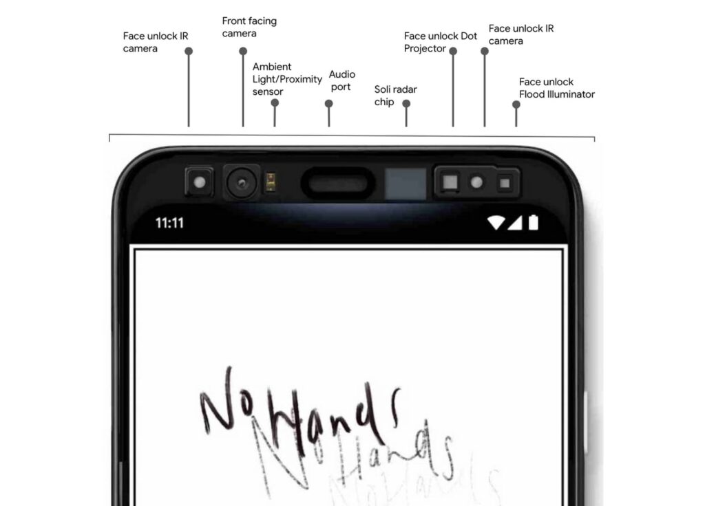 190730 google pixel 4 front camera sensors