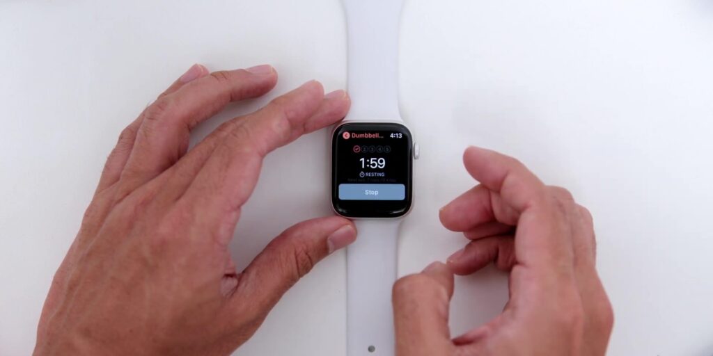 Rest timer 1080p My Fitness Routine Fitbod App And Apple Watch Series 6.mp400016