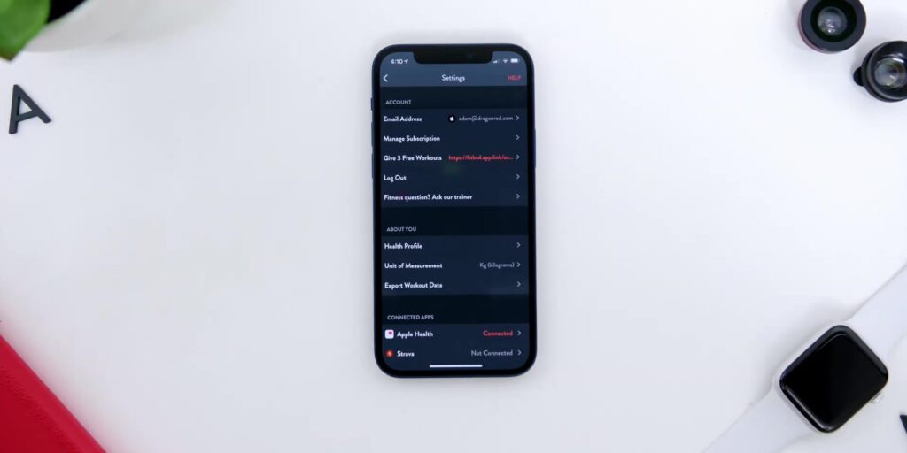 Gear icon 1080p My Fitness Routine Fitbod App And Apple Watch Series 6.mp400014