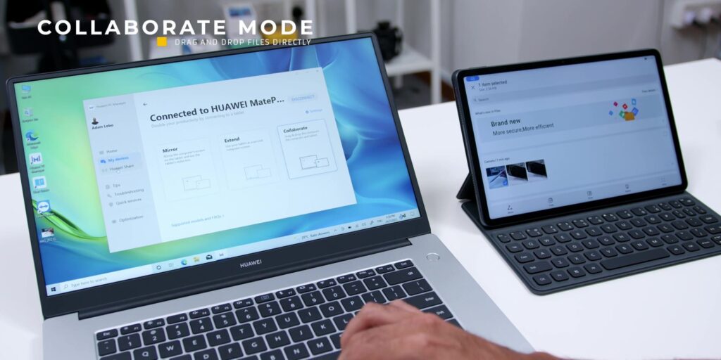 HUAWEI MatePad 11 & MateBook D15: Supercharge Your WFH Productivity! 25 10.4 collaborate mode 1080p MatePad 11 MateBook D15.mp400033