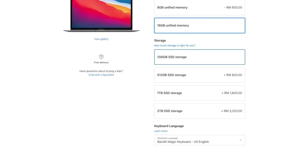 5. Unified memory upgrade 1080p Apple M1 MacBook Air.mp400022