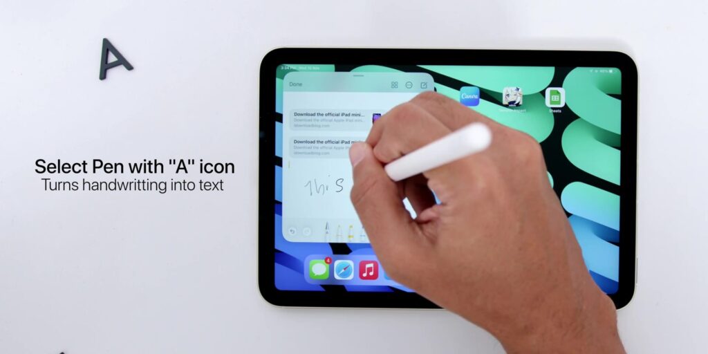iPad Mini 2021: 6 Tips to MAXIMIZE the Potential of this Tiny Beast! 24 4.6 handwriting to text 1080p 2021 iPad Mini Tips Tricks.mp400029