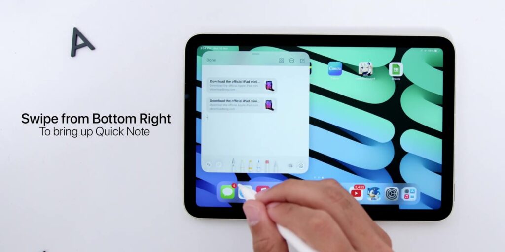 iPad Mini 2021: 6 Tips to MAXIMIZE the Potential of this Tiny Beast! 21 4.3 swipe bottom right 1080p 2021 iPad Mini Tips Tricks.mp400026