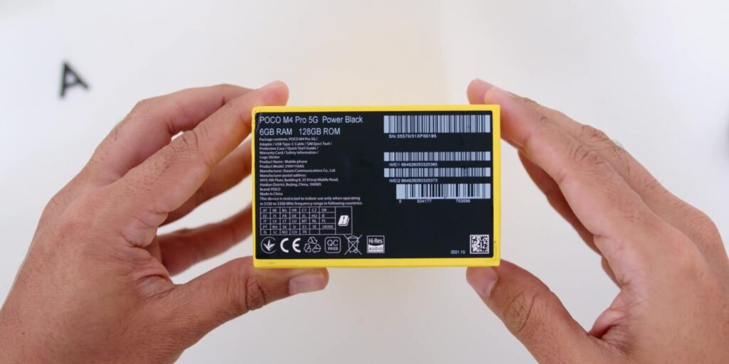 POCO M4 Pro 5G Unboxing & First Impressions: Brand-new M Series! 3 1.2 box bottom 1080p POCO M4 Pro Unboxing First Impressions.mp400002