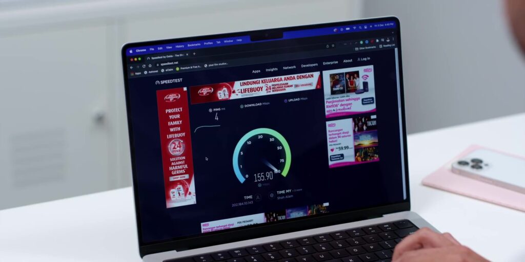 3.4 laptop speedtest