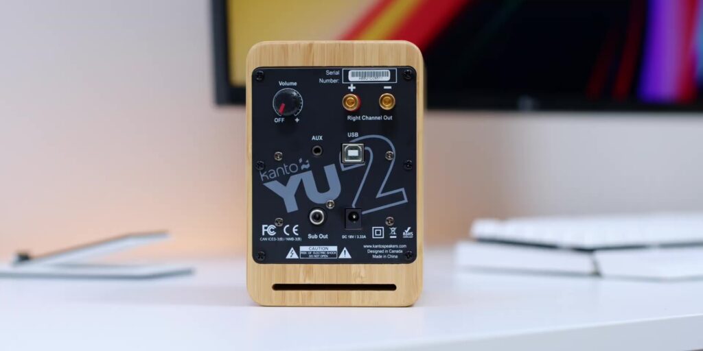Why is this minimalist speaker so GOOD? Kanto YU2: Unboxing & Review 13 4.3 back port view