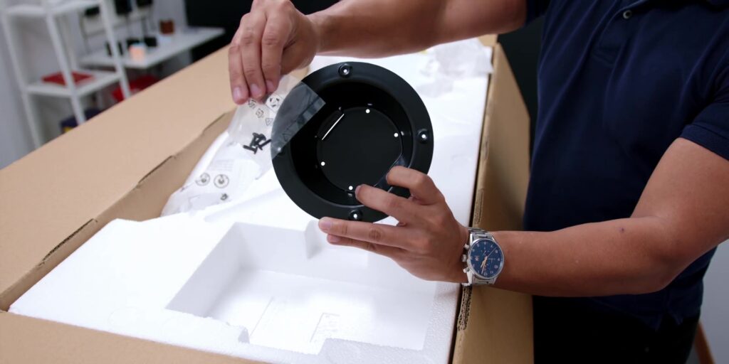 This MONSTROUS Gaming Monitor lets you see FAR and WIDE! Samsung Odyssey Neo G9 | Unboxing & First Impressions 7 1.6 wall mount and screws