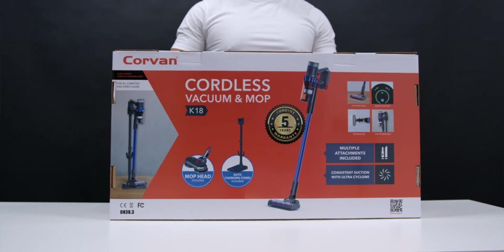 Cleaning sucks… NO MORE! Corvan K18 Cordless Vacuum Mop 2 1.1 unbox front