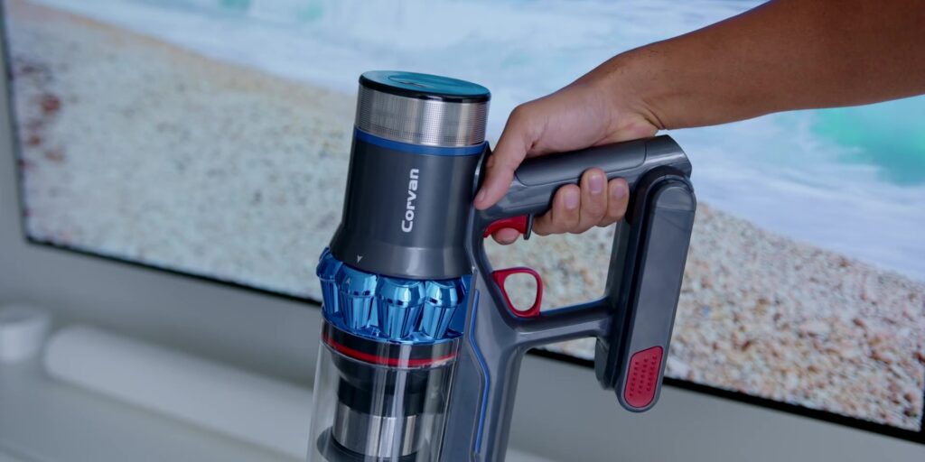 Cleaning sucks… NO MORE! Corvan K18 Cordless Vacuum Mop 24 3.10 continuous trigger button