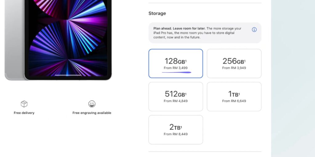 5.6 ipad pro 128GB 3499