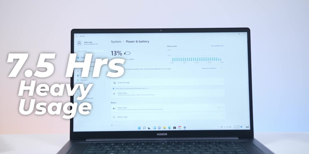 HONOR MagicBook 16 Review : This 144Hz, Powerful & Thin laptop works like MAGIC! 39 5.16 battery usage