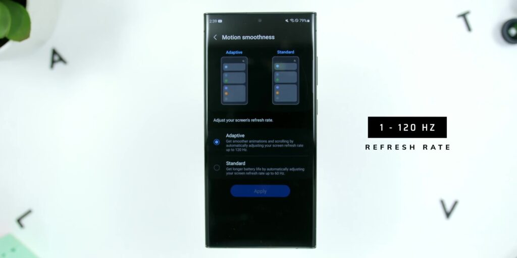 2.5 ltpo refresh rate