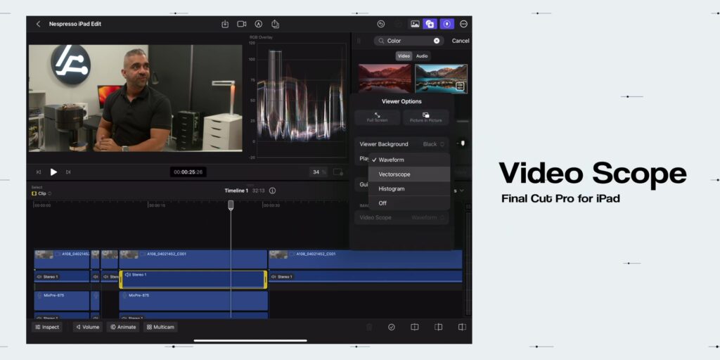 2.5 video scope mode