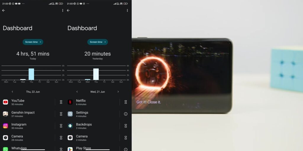 4.3 battery on time