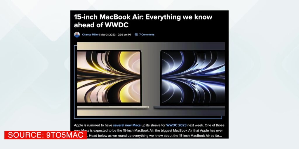 Apple WWDC23: Last-Minute Leaks! 17 4.1 new macbook air