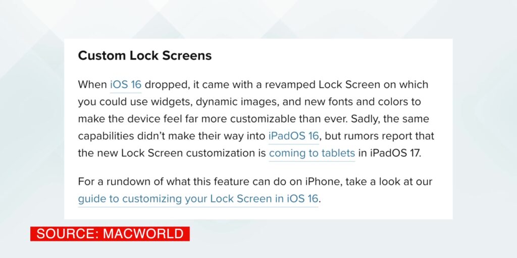 Apple WWDC23: Last-Minute Leaks! 15 3.1 ipadOS lock screen