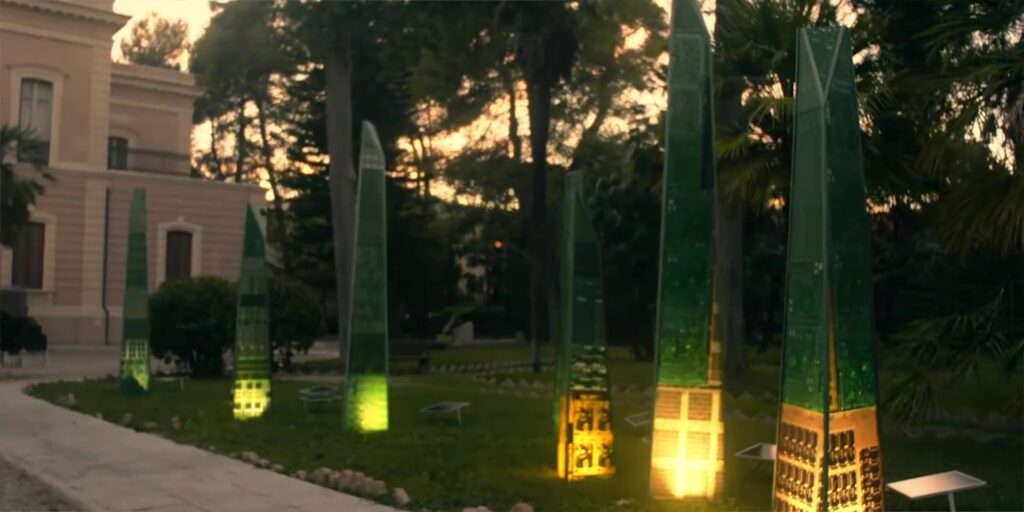 3.1 green sculpture
