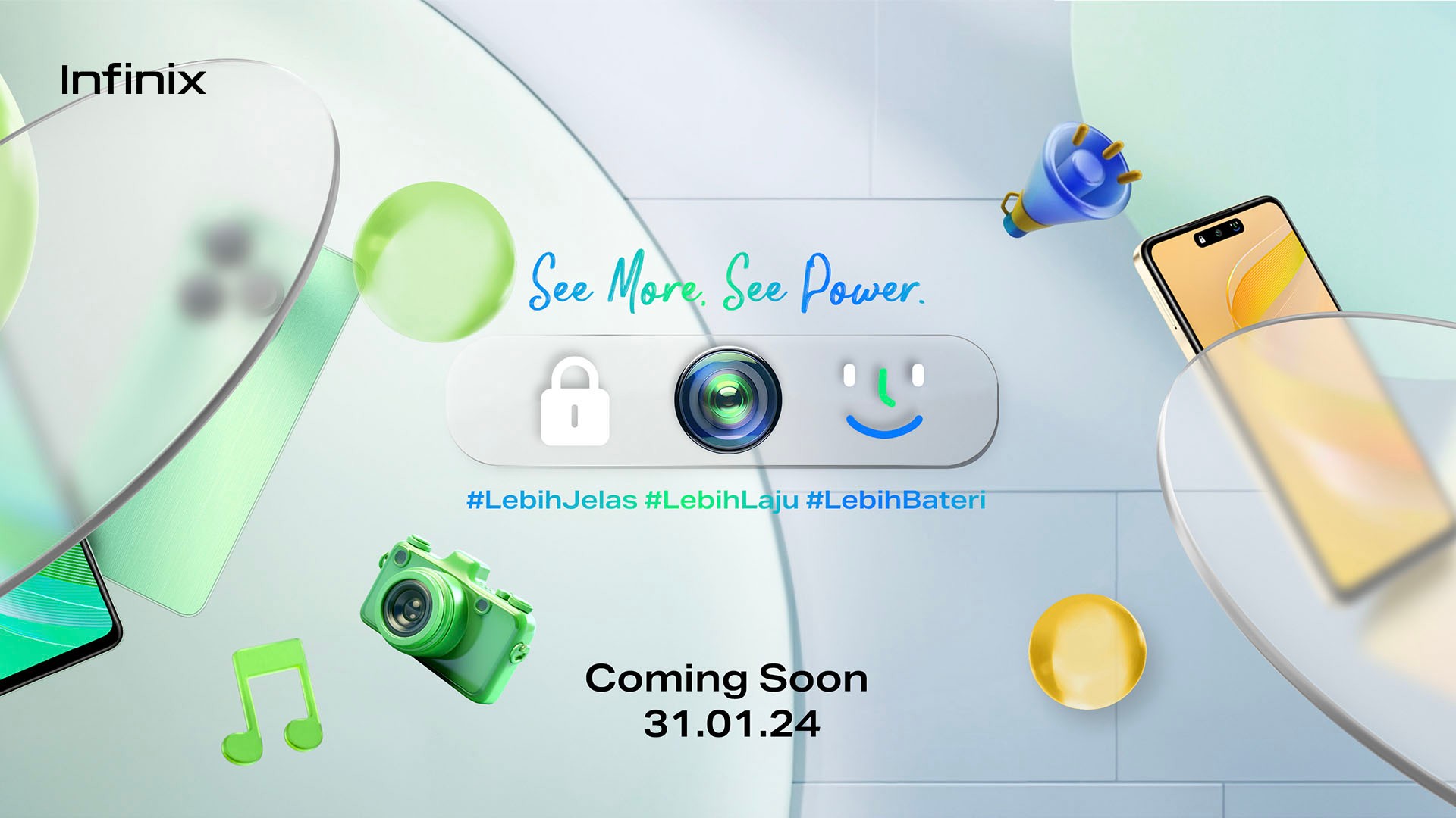 New Infinix SMART 8 Pro Launching In Malaysia This 31st January 3 INFINIX SEE MORE SEE POWER