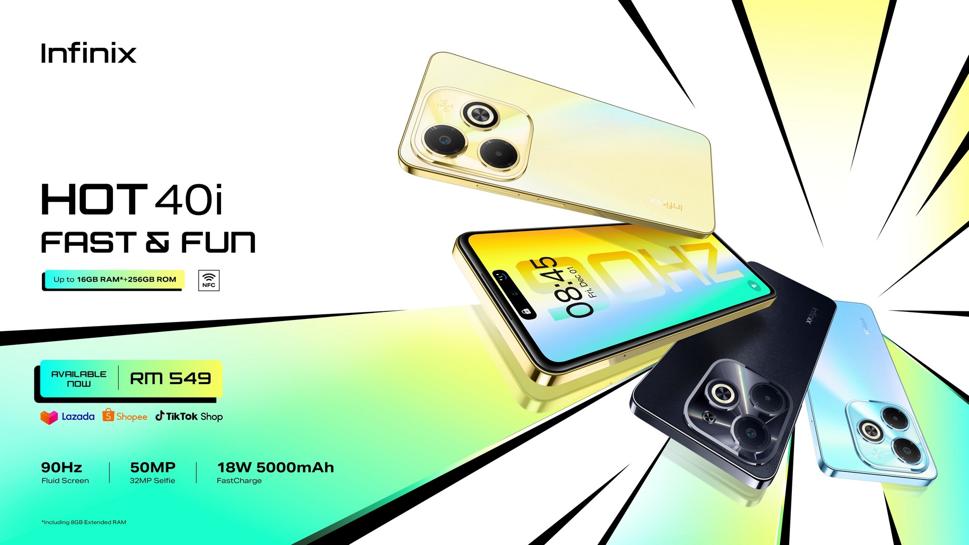 Infinix HOT 40 Pro And HOT 40i Officially Launched In Malaysia 2 INFINIX HOT 40i FAST FUN