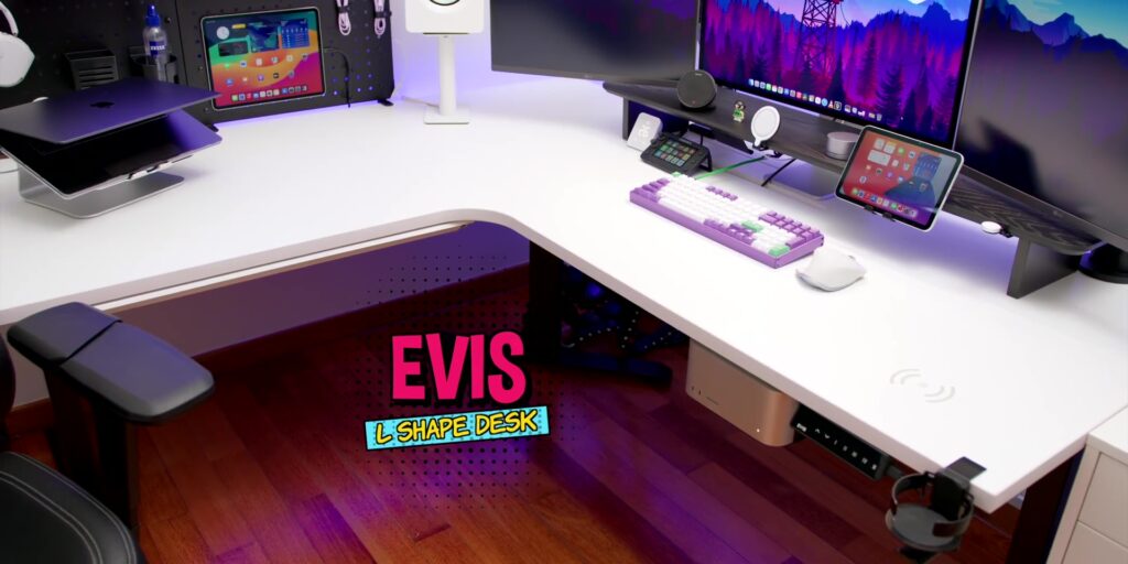 2024 Ultimate Triple-Monitor Productivity, Double Workstation Desk Setup 🖥️ 2 1.1 EVIS desk