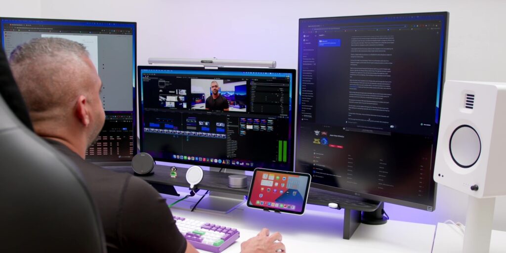 2024 Ultimate Triple-Monitor Productivity, Double Workstation Desk Setup 🖥️ 17 2.5 multitasking