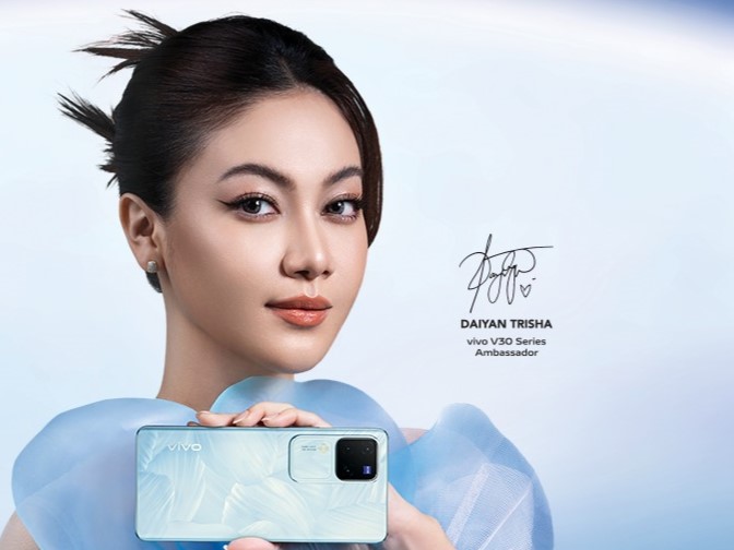 Daiyan Trisha as the vivo V30 series ambassador cover