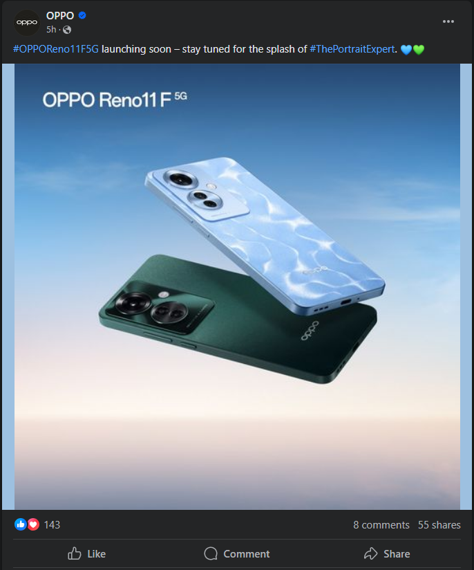 OPPO Reno11 F 5G Is Coming To Malaysia Very Soon 1 OPPO Reno11 F 5G Malaysia FB Post