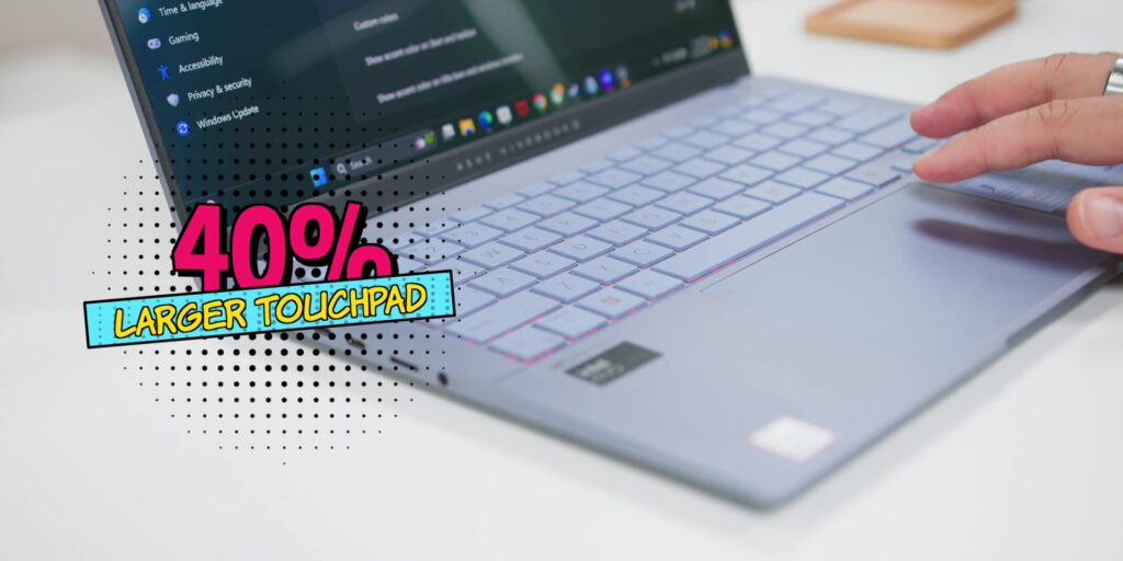 4.3 larger touchpad
