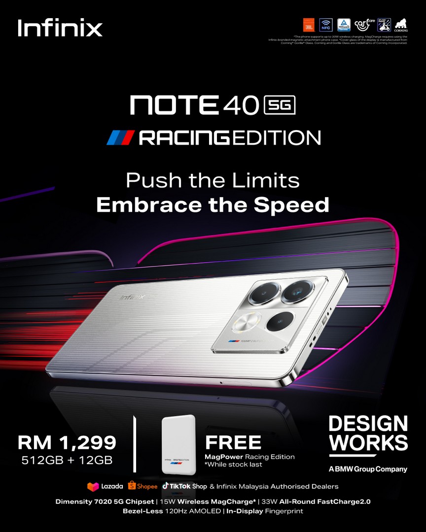 Infinix NOTE 40 Series 5G Racing Edition Unveiled in Malaysia: A Collaboration Built for Speed and Style 4 INFINIX NOTE 40 RACING EDITION PRICE