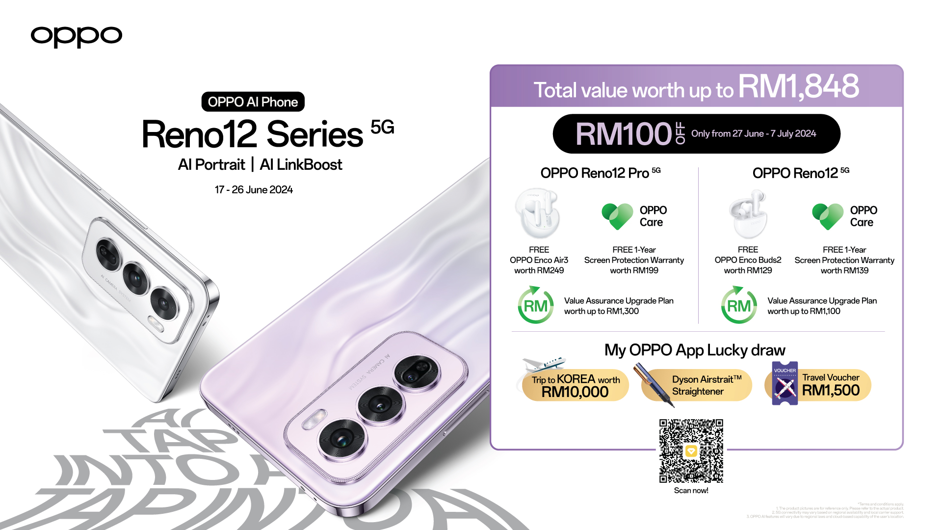 OPPO Reno12 and Reno12 Pro Available for Pre-Order in Malaysia with Exciting Rewards! 1 Oppo Reno12 Series Pre order