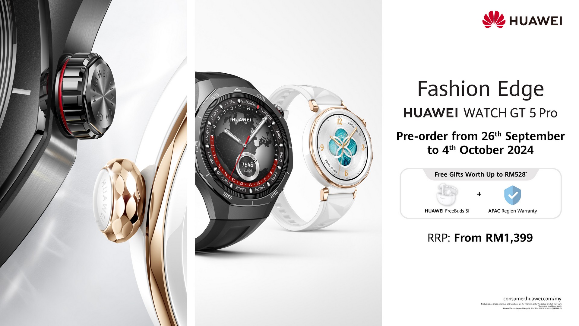 HUAWEI WATCH GT 5 Series and HUAWEI WATCH Ultimate Now Available in Malaysia 1 HAUWEI WATCH GT 5 Pro