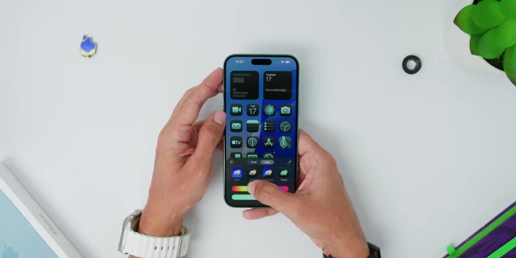 8.1 home screen color