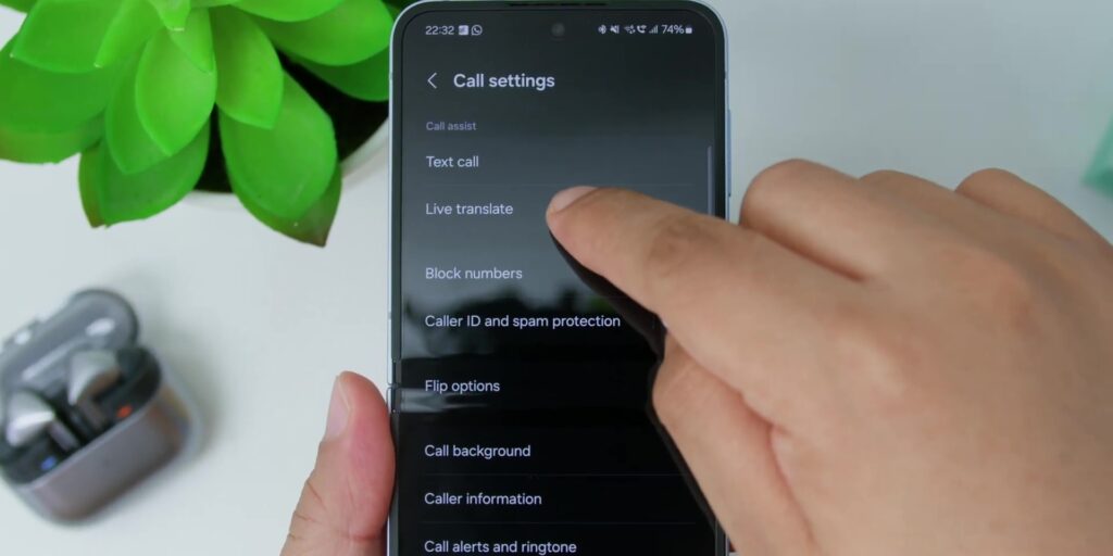 5.8 live translation option