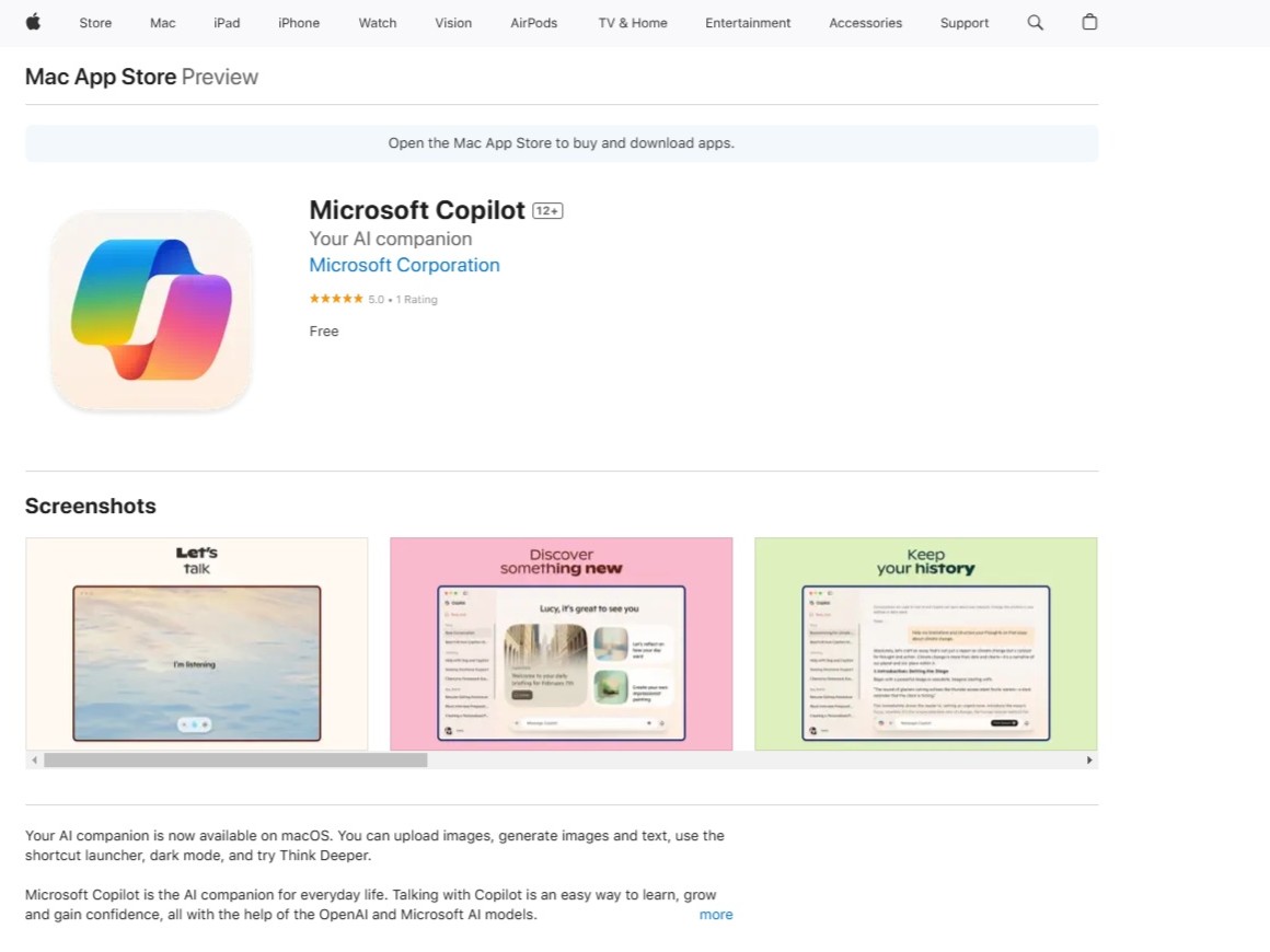 Microsoft Copilot Lands on macOS with Dedicated App 1 Copilot MacOS