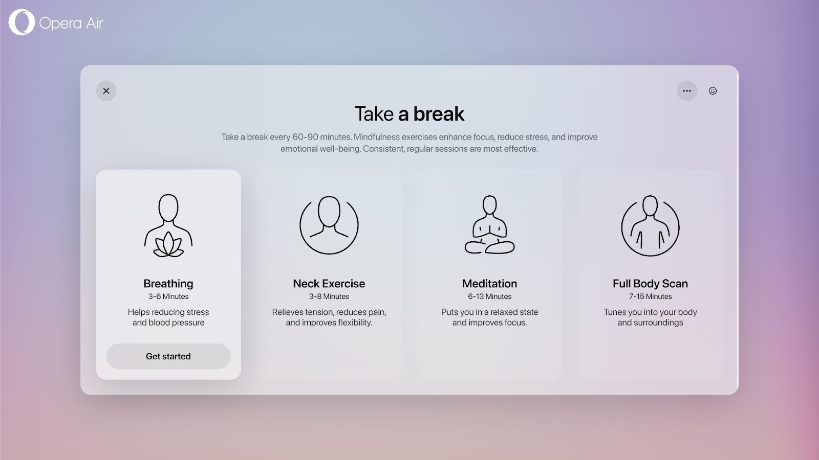 Opera Air: The Browser That Helps You Unplug and Recharge 2 Opera Air Take a Break