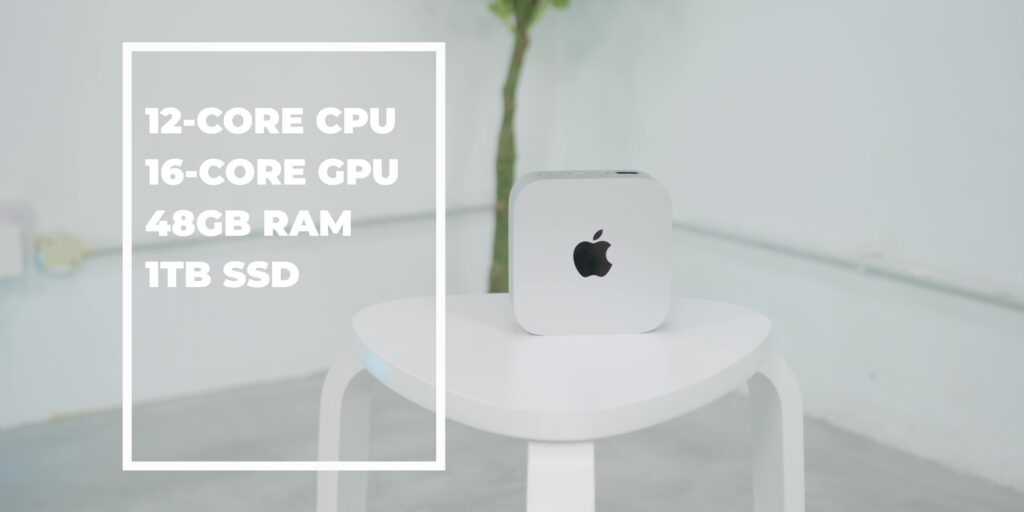 M4 Mac mini with 48GB RAM and 1TB SSD storage
