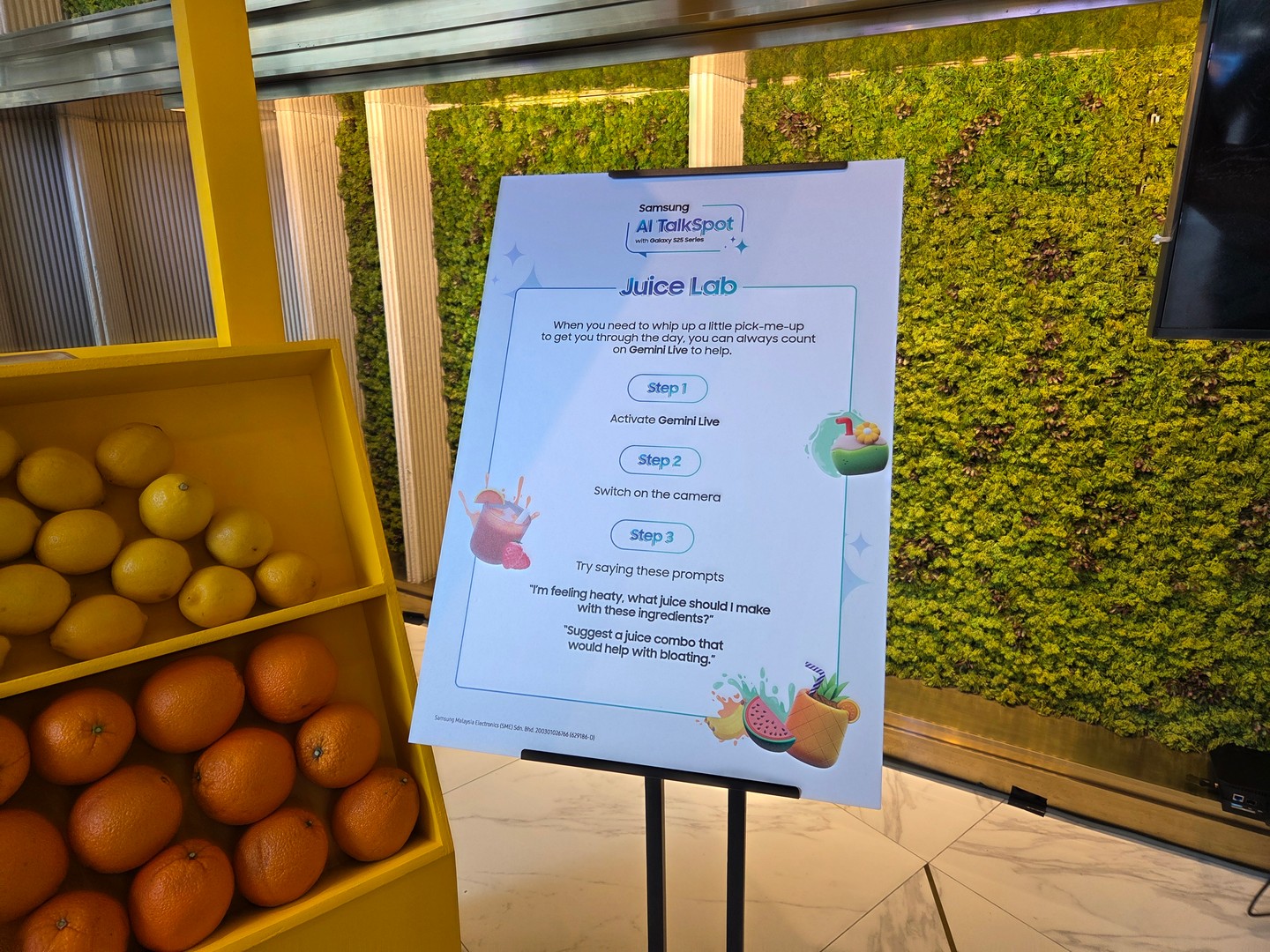 Samsung Unveils Gemini AI TalkSpot: A Glimpse into the Future of Everyday Living 3 Samsung AI TalkSpot Juice Lab