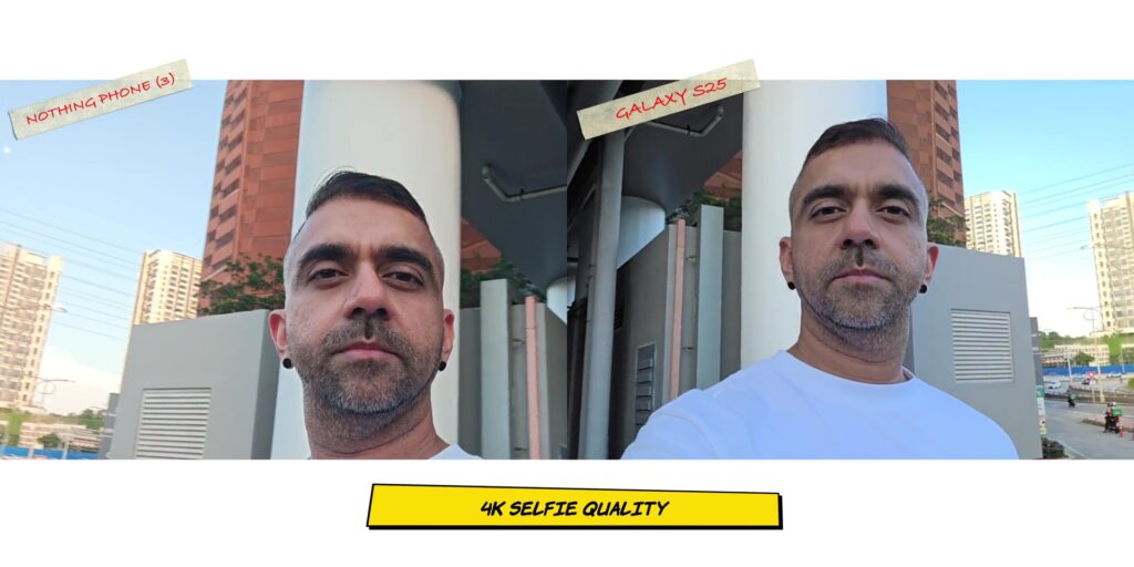 Nothing Phone (3) vs Samsung Galaxy S25: Style vs. Stability 205 6.8 V selfie