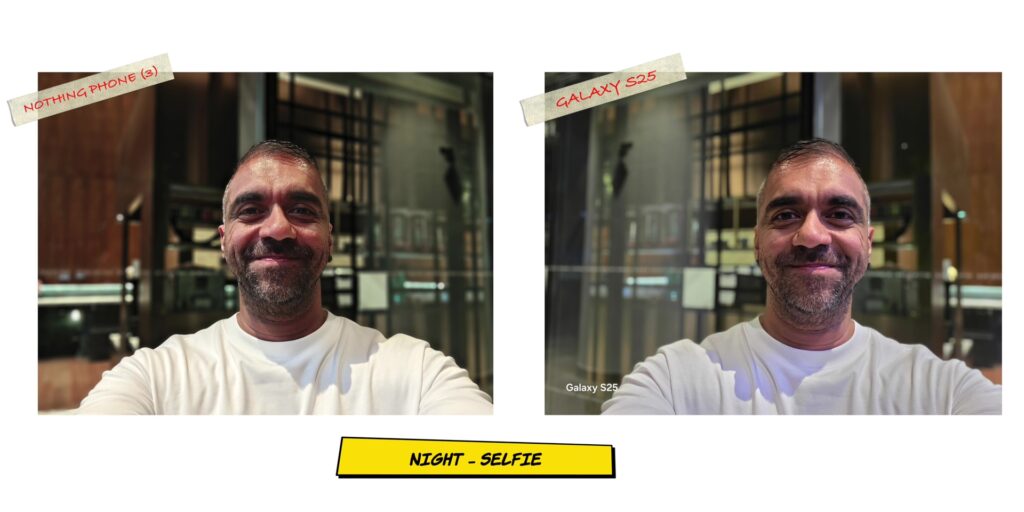 Nothing Phone (3) vs Samsung Galaxy S25: Style vs. Stability 196 5.17 N selfie