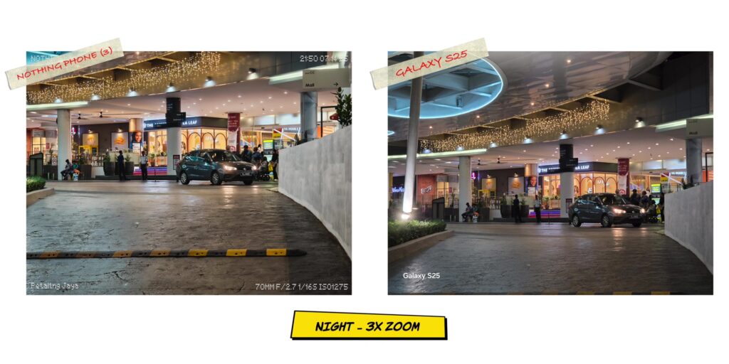 Nothing Phone (3) vs Samsung Galaxy S25: Style vs. Stability 188 5.9 N main 3x zoom