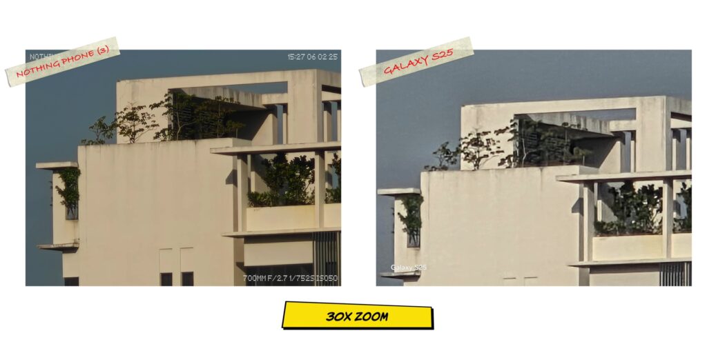 Nothing Phone (3) vs Samsung Galaxy S25: Style vs. Stability 168 4.11 30x zoom