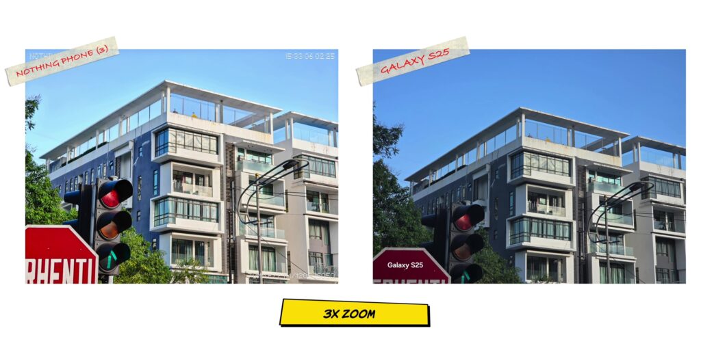 Nothing Phone (3) vs Samsung Galaxy S25: Style vs. Stability 163 4.6 3x zoom two