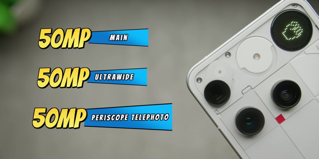 Nothing Phone (3) vs Samsung Galaxy S25: Style vs. Stability 153 Nothing Phone (3) rear cameras