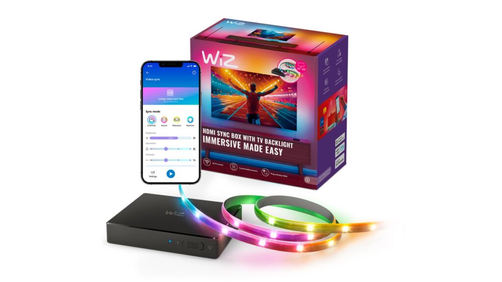 WiZ Launches New WiZ HDMI Sync Box and Gradient Lighting for Enhanced Entertainment 1 WiZ HDMI Sync Box with TV Backlight