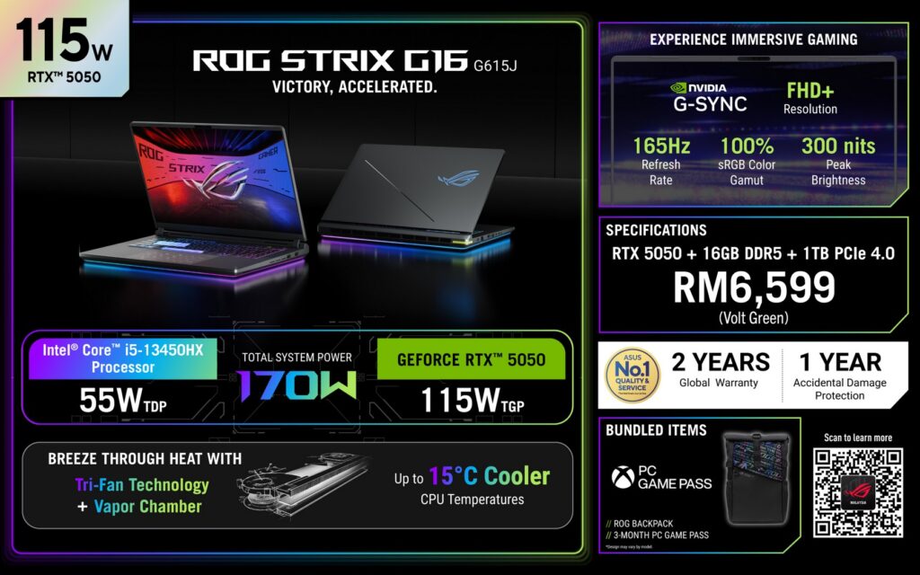 ROG Strix G16 G615J RTX 5050
