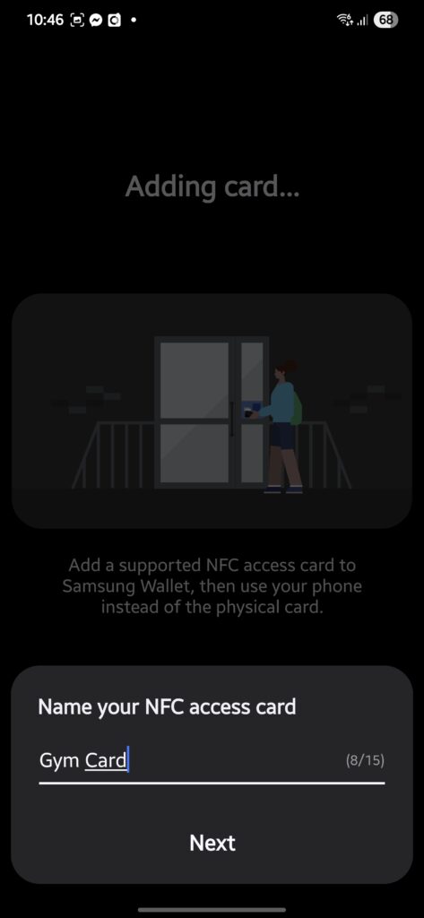 Samsung Wallet Malaysia Add NFC Card Name