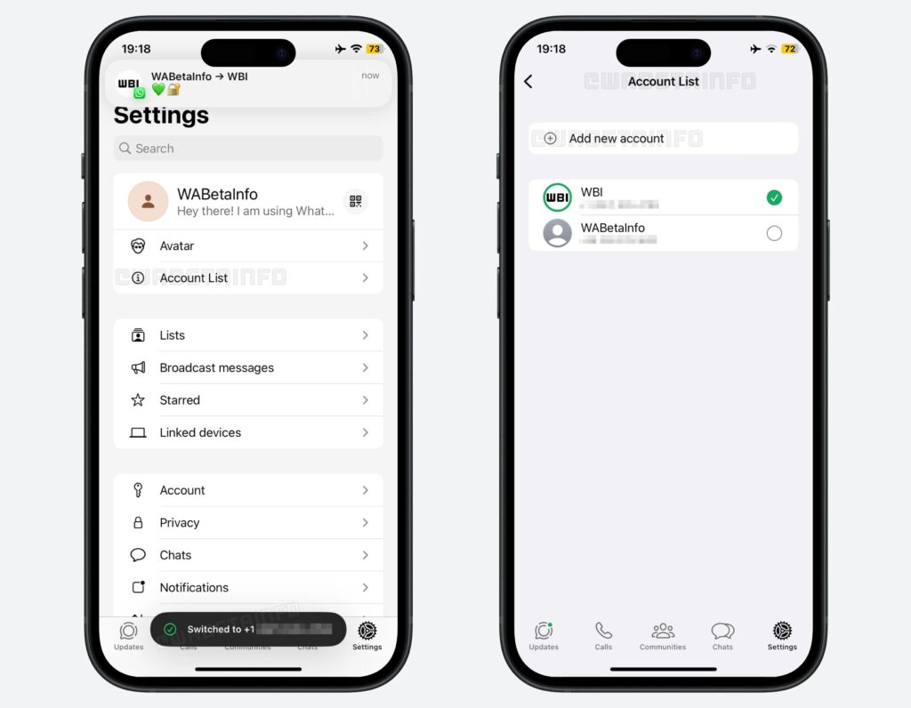 WhatsApp Multi Account iOS