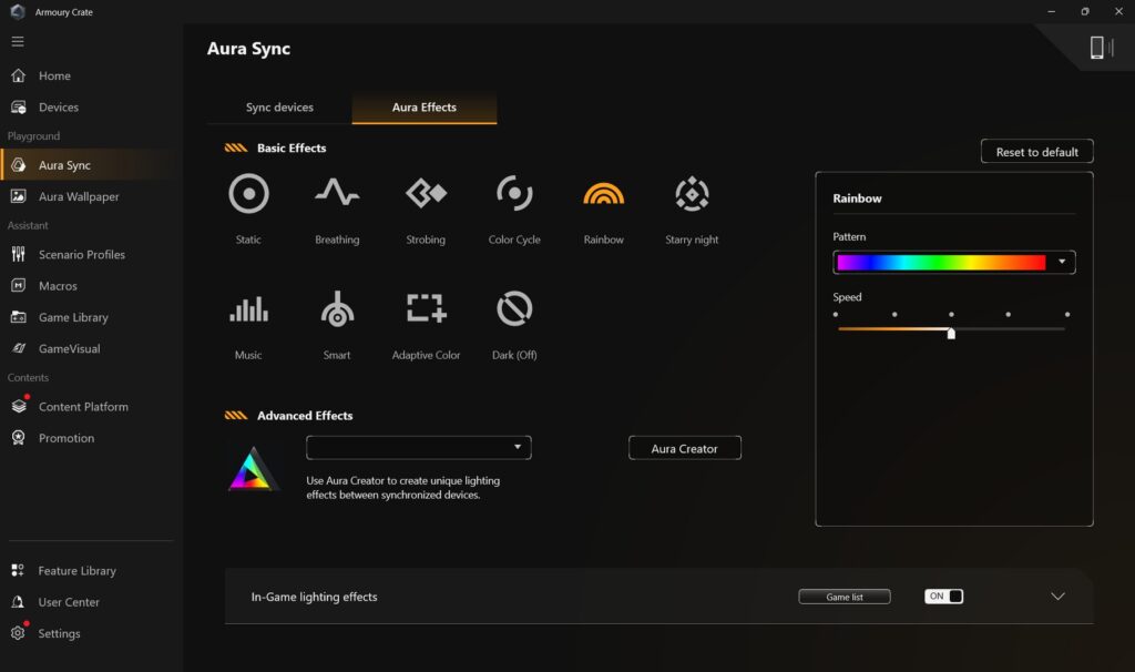 Armoury Crate Aura Sync