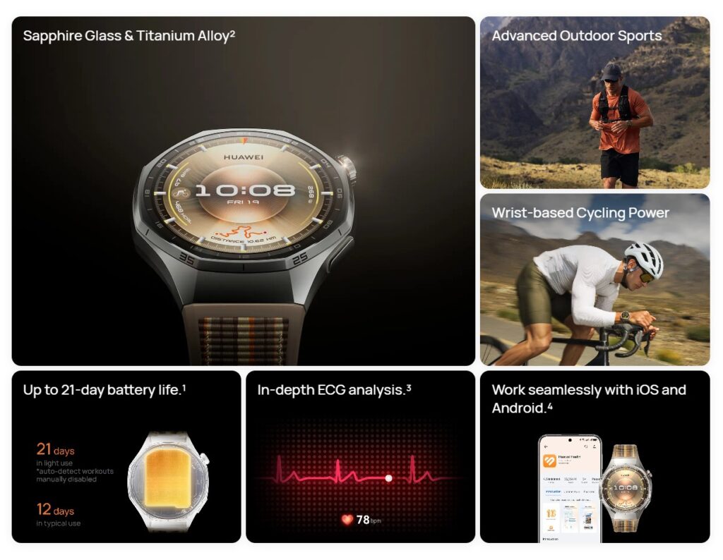 HUAWEI WATCH GT 6 Series Key Specs