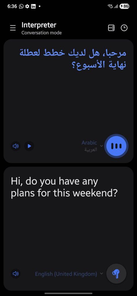 Samsung Galaxy Buds3 FE Interpreter